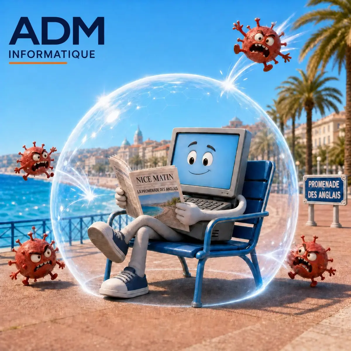 Protéger son ordinateur des virus à Nice — ADM Informatique